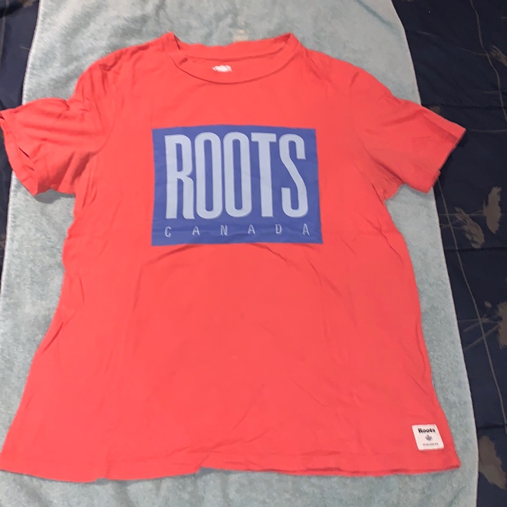 Roots Salmon Short Sleeve Tee - size M